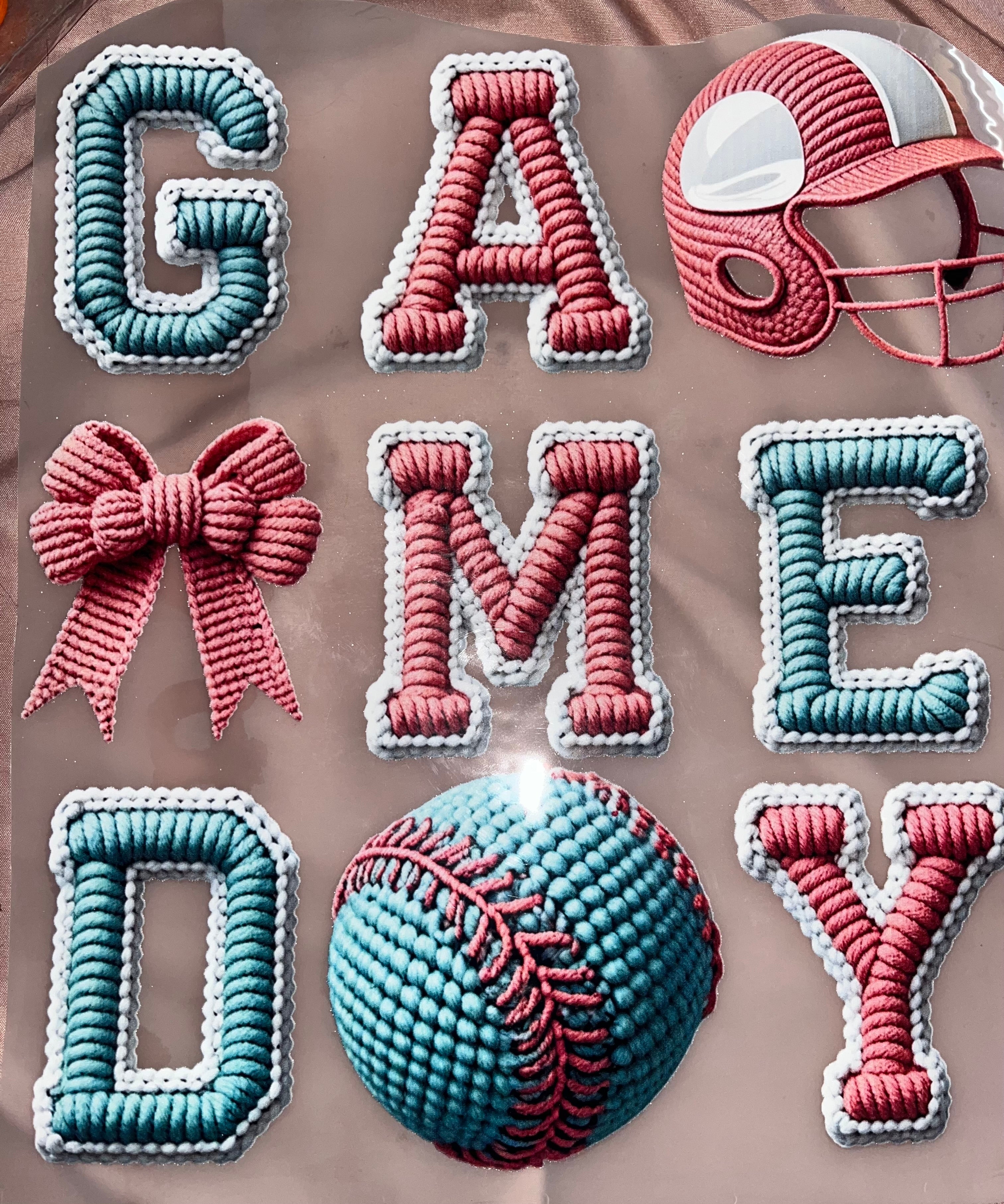 10 In DTF print Baseball