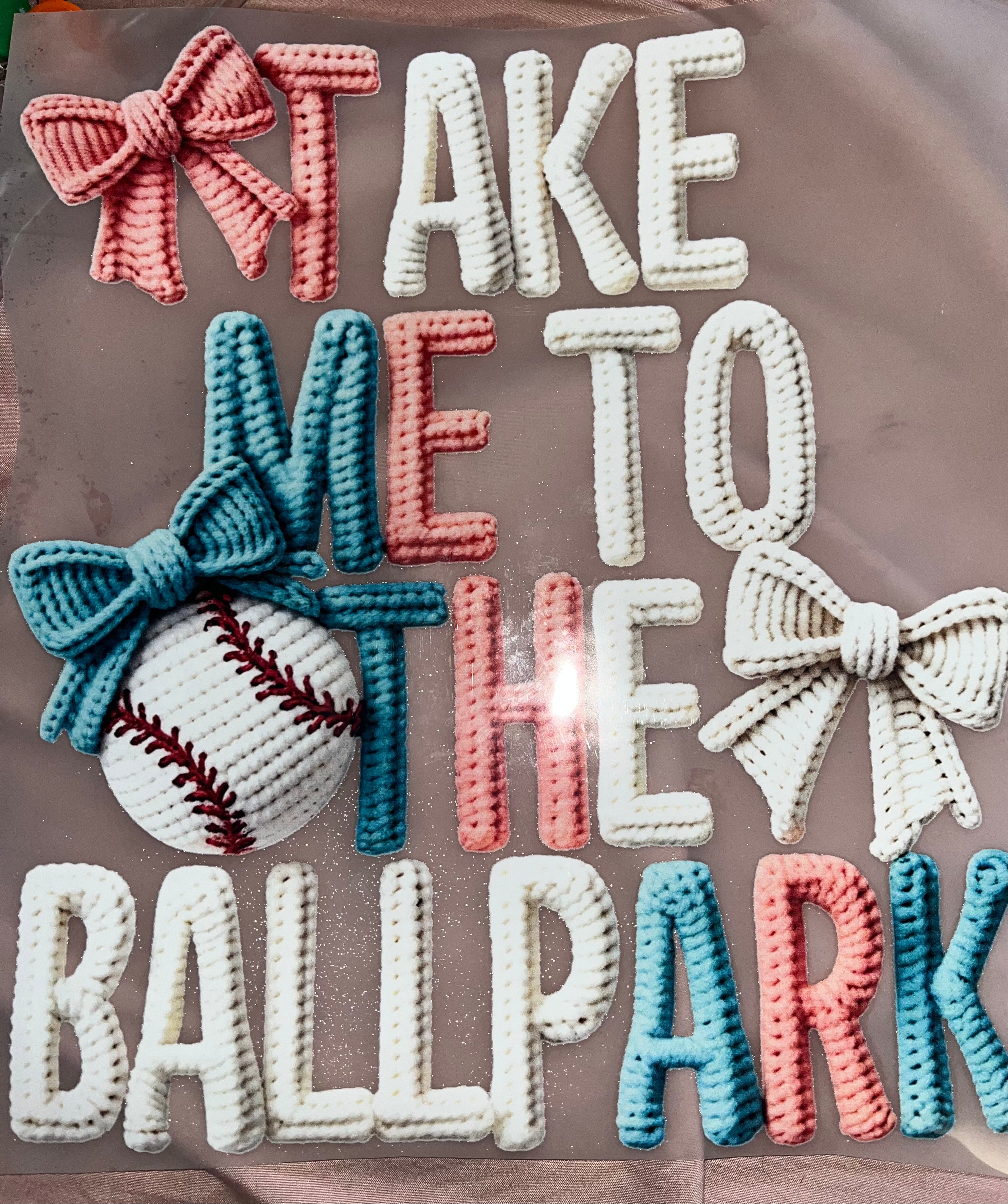 10 In DTF print Baseball